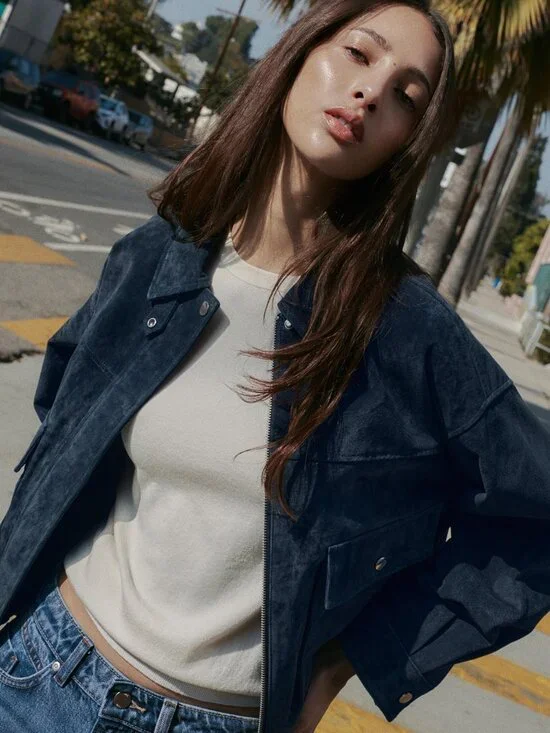 ZARA 100% LEATHER BOMBER JACKET - Picture 7 of 11